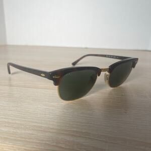 Ray-Ban RB2156 990 Sunglasses Tortoise Shell Green Lenses 49-21